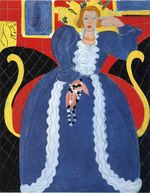 Woman in Blue, or The Large Blue Robe and Mimosas 1937